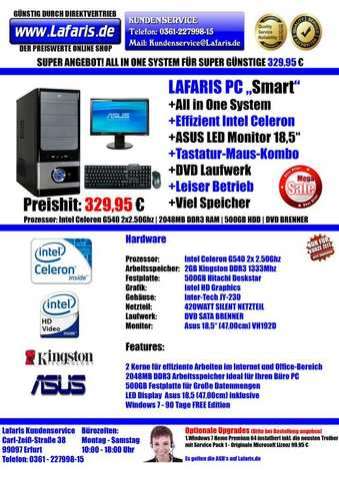 Lafaris neue Computer sind da! Günstig durch Direktvertrieb!